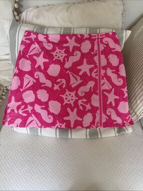 Lilly Pulitzer Hot Pink & Light Pink Nautical Golf Skirt